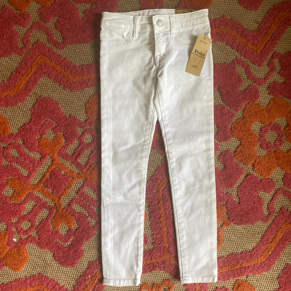 POLO Ralph Lauren NWT Size 7 White Denim